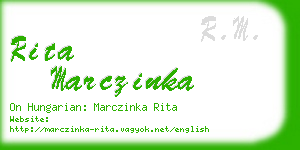 rita marczinka business card